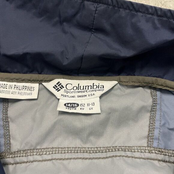 Columbia‎ Youth Size 14/16 Gray and Blue Windbreaker - Picture 4 of 5